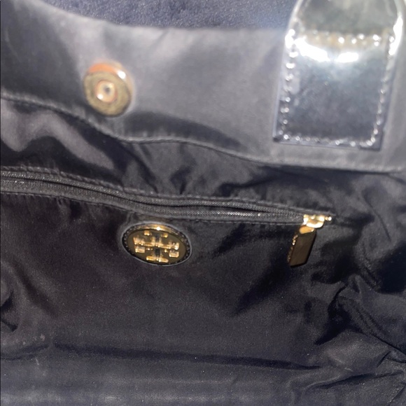 Tory Burch Black Nylon Logo Tote - Picture 10 of 12